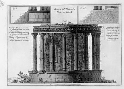 Fianco del Tempio di Vesta in Tivoli door Francesco Piranesi